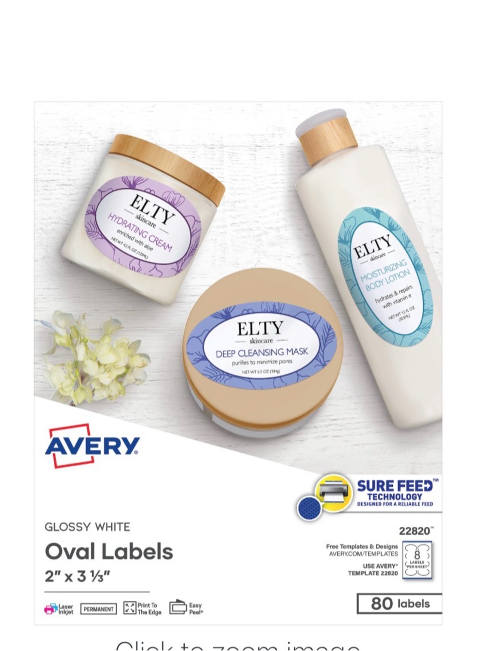 Avery Oval Labels Glossy White 80 Peel Labels Sealed DIY